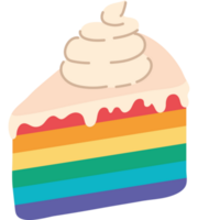 rainbow cake design  png