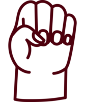 fist silhouette design  png