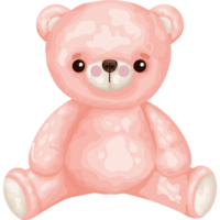 roze teddy ontwerp over- wit png