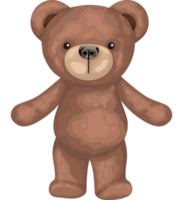 brown teddy design  png