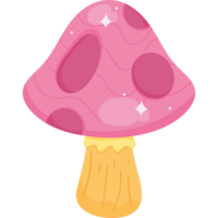 cute pink fungus garden plant png