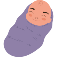 pequeño linda bebé chico dormido terminado blanco png