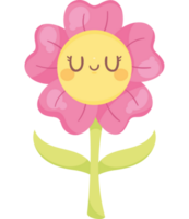 fleur jardin kawaii personnage icône png