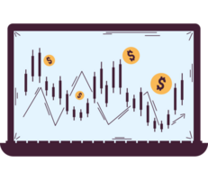 chart growth and investment data  png