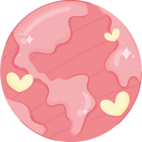 pink world planet earth icon png