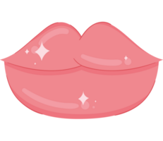 fêmea Rosa lábios se beijando ícone png