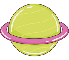 Saturno pianeta retrò stile icona png