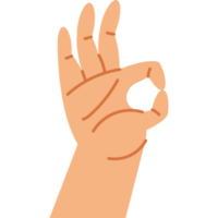 yellow hand human ok symbol png