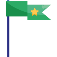 verde éxito bandera con estrella icono png