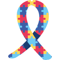 puzzle ribbon autism campaign icon png