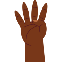 afro hand human counting icon png