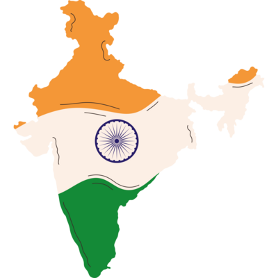 Indian Map Outline Only PNGs for - India Flag In Map Icon Png