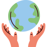 hands lifting planet earth icon png