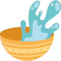 Songkran cuenco con agua icono png