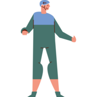 male cyclist with uniform character png