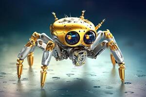 Jumping spider cyborg animal illustration photo