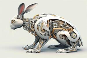 Rabbit cyborg animal illustration photo