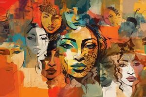 diversity abstract concept collage art illustration photo