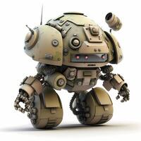 Ejército personaje robot 3d diseño ai generado foto