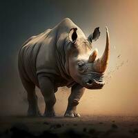 rinoceronte ilustración ai generado foto