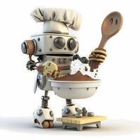 chef character robot 3d design photo