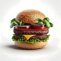 hamburguesa 3d diseño ai generado foto