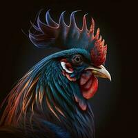 rooster illustration ai generated photo