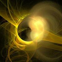 yellow abstract linear pattern on black background, wallpaper, design photo