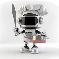 chef character robot 3d design photo