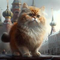 russian cat illustration photo