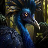 cassowaries realistic illustration photo