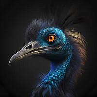 cassowaries realistic illustration photo