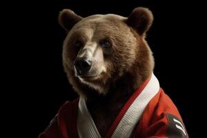 Bear Karate illustration photo