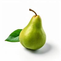 Green pear isolated. Illustration photo