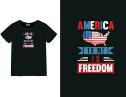 4th July T-shirt design vector