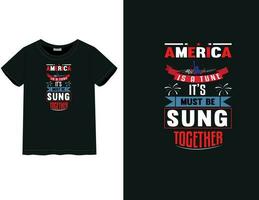 4th July T-shirt design vector