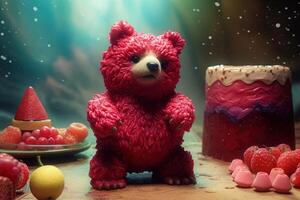raspberry bear illustration photo