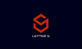 Initial Letter Cubic Line S Logo. Flat Vector Logo Design Template Elements.