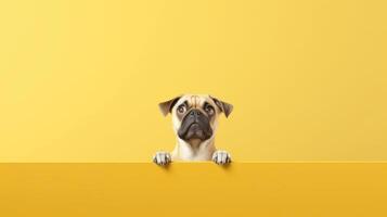 Empty space background with dog. Illustration photo