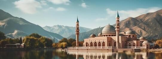 magnificent mosque scenic background. photo