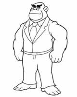 muscular ape in clothes vector