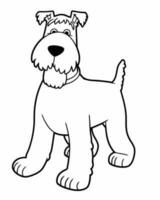 airedale dog coloring page vector
