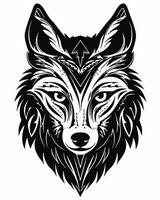 wolf head illustration vector