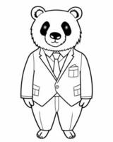 oso en un traje vector