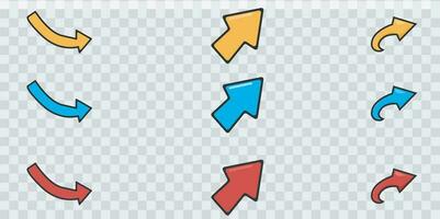 Big arrow black icon set. Arrow icon. Arrow vector collection. Arrow. Cursor. Modern simple arrow. Vector illustration