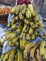 Bananas on street market in Pakistan photo