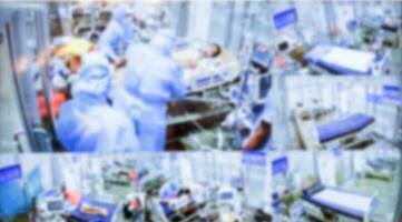 critically ill patients in the ICU blur photo