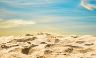 Beach sandy and sea clear water of holiday relax summer,file psd photo