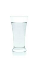 Water in a glass on white background photo