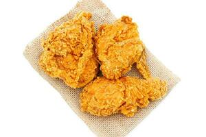 Fried Crispy Chicken on a white background photo